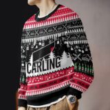 Hooktab Carling United Kingdom Beer Ugly Christmas Sweater