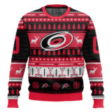 Hooktab Carolina Hurricanes - Custom Name And Number Ugly Sweater