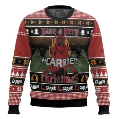 Hooktab Carrie White Have A Carrie Christmas Ugly Christmas Sweater