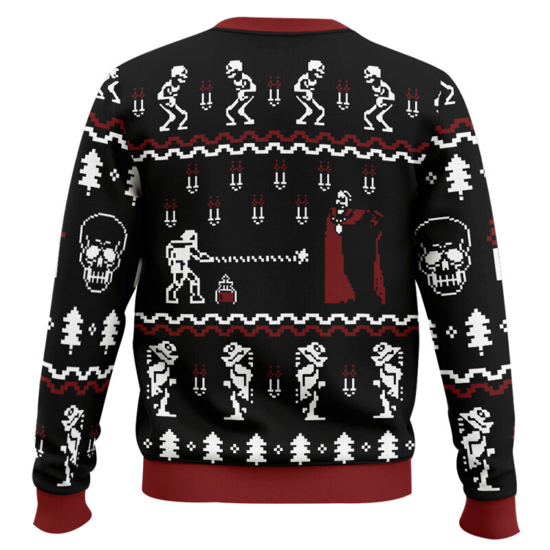 Hooktab Castlevania 1986 Classic Ugly Christmas Sweater Hooktab Castlevania 1986 Classic Ugly Christmas Sweater