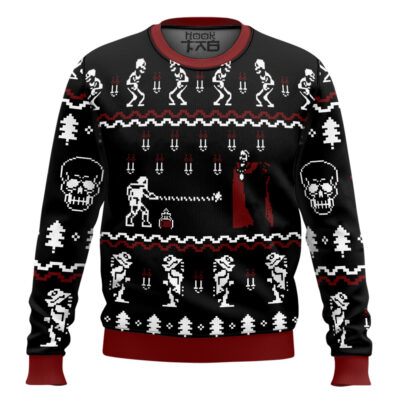 Hooktab Castlevania 1986 Classic Ugly Christmas Sweater