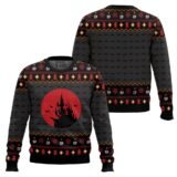 Hooktab Castlevania Creepy Castle Ugly Christmas Sweater