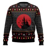 Hooktab Castlevania Creepy Castle Ugly Christmas Sweater