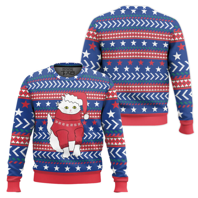 Hooktab Cat In Jumper Ugly Christmas Sweater Hooktab Cat In Jumper Ugly Christmas Sweater