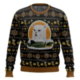 Hooktab Cat On Table Meme Ugly Christmas Sweater