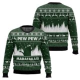 Hooktab Cat Pew Pew Madafakas Ugly Christmas Sweater