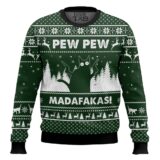 Hooktab Cat Pew Pew Madafakas Ugly Christmas Sweater