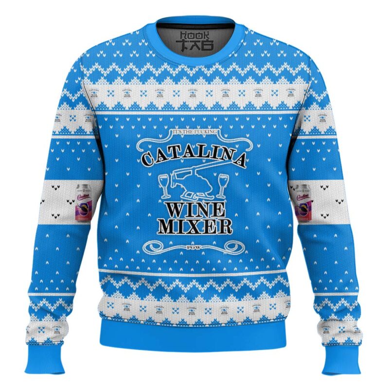 Hooktab Catalina Wine Mixer Ugly Christmas Sweater
