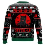 Hooktab Catzila Black Cat Ugly Christmas Sweater