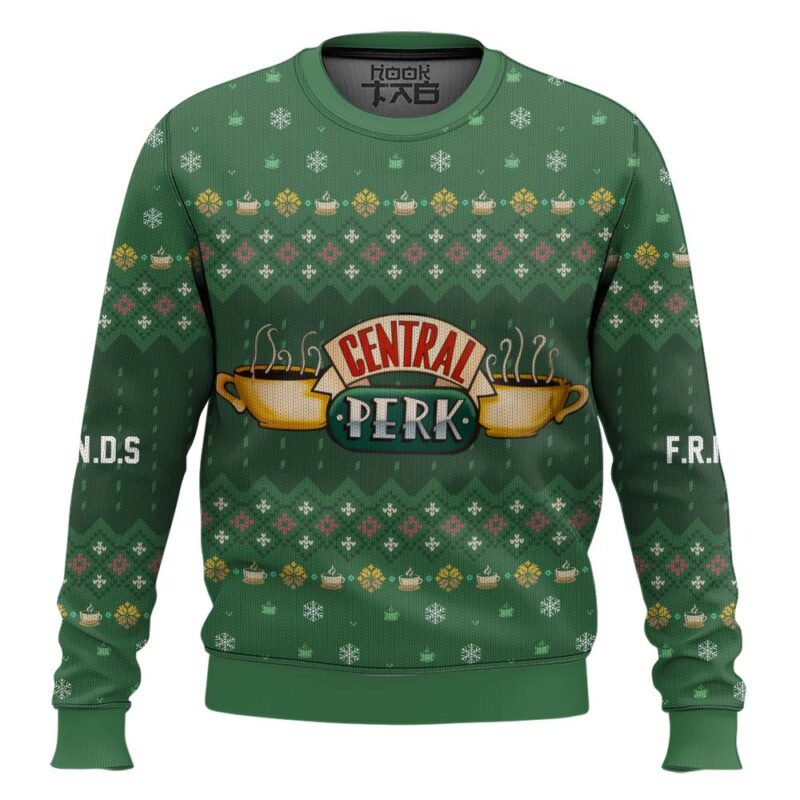 Hooktab Central Perk Friends Ugly Christmas Sweater