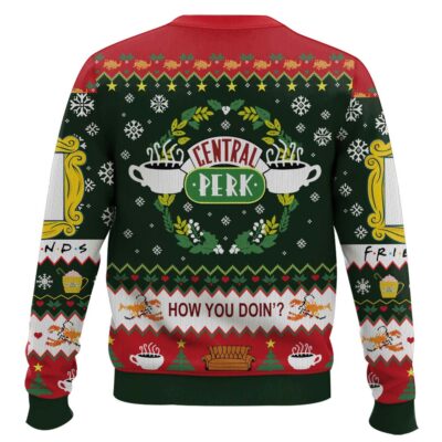 Hooktab Central Perk How You Doin’ Friends Ugly Christmas Sweater