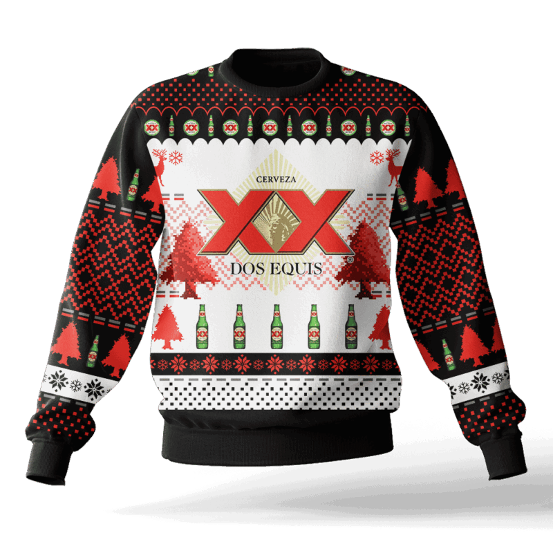 Hooktab Cerveza Dos Equis Ugly Christmas Sweater Hooktab Cerveza Dos Equis Ugly Christmas Sweater