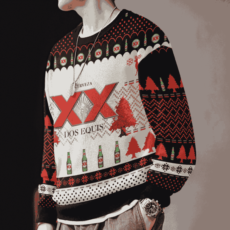 Hooktab Cerveza Dos Equis Ugly Christmas Sweater Hooktab Cerveza Dos Equis Ugly Christmas Sweater