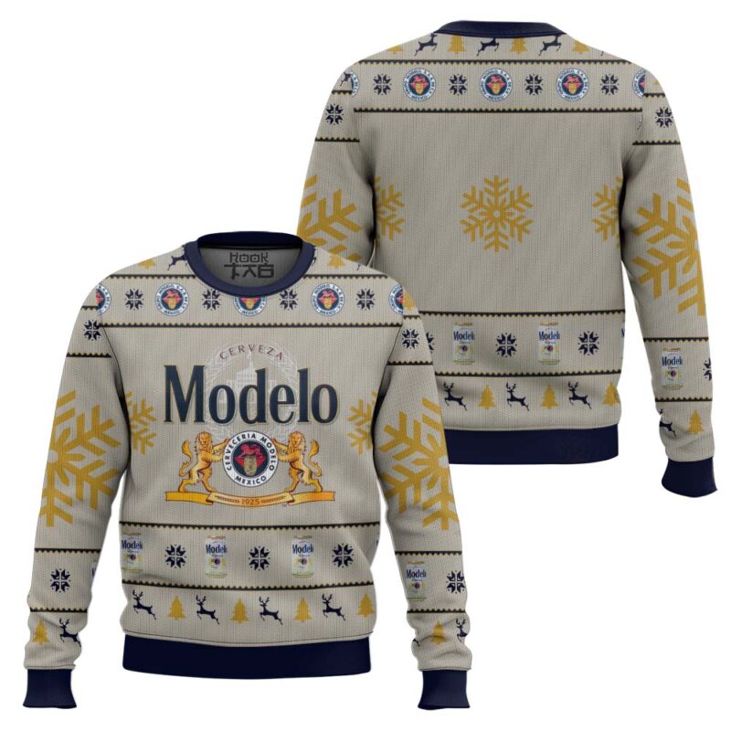 Hooktab Cerveza Modelo Ugly Christmas Sweater Hooktab Cerveza Modelo Ugly Christmas Sweater
