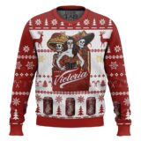 Hooktab Cerveza Victoria Mexican Beer Ugly Christmas Sweater