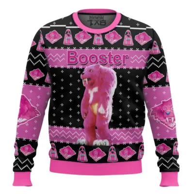 Hooktab Chainsmoking Booster Jingle All The Way Ugly Christmas Sweater