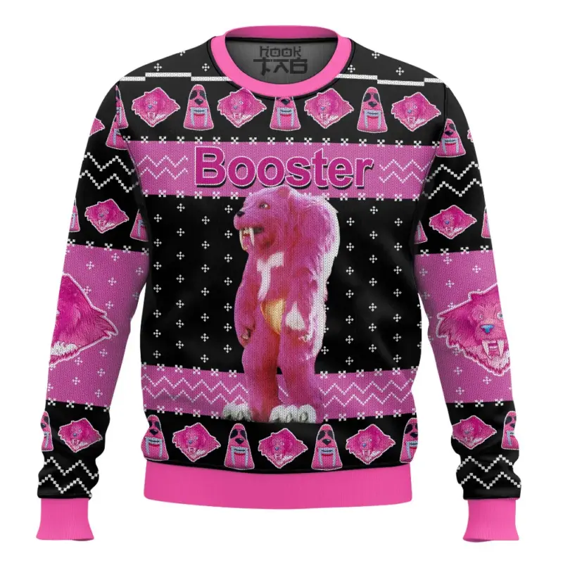 Hooktab Chainsmoking Booster Jingle All The Way Ugly Christmas Sweater