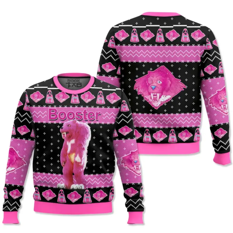 Hooktab Chainsmoking Booster Jingle All The Way Ugly Christmas Sweater Hooktab Chainsmoking Booster Jingle All The Way Ugly Christmas Sweater