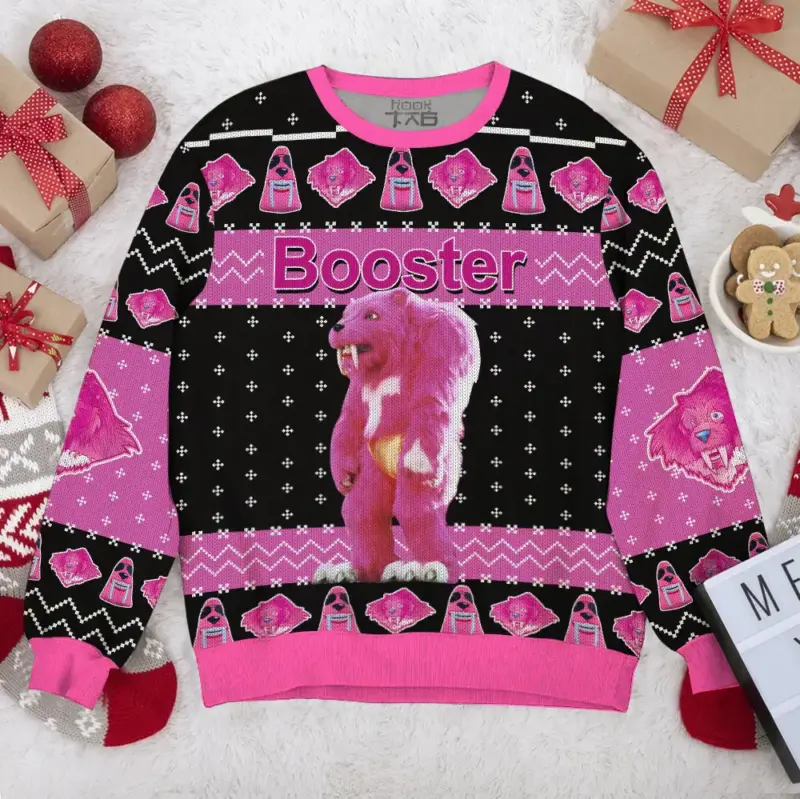 Hooktab Chainsmoking Booster Jingle All The Way Ugly Christmas Sweater Hooktab Chainsmoking Booster Jingle All The Way Ugly Christmas Sweater