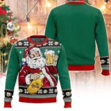 Hooktab Cheers To Santa And Beer! Ugly Christmas Sweater