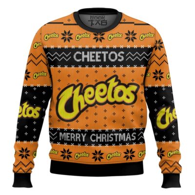 Hooktab Cheetos Snack Ugly Christmas Sweater