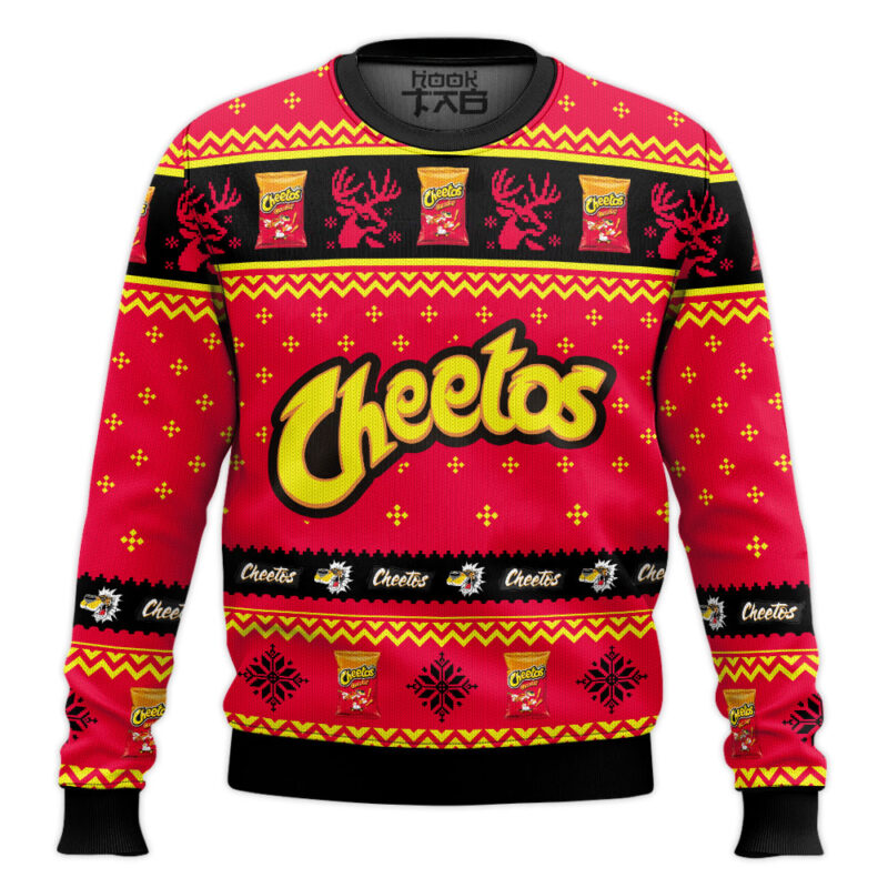 Hooktab Cheetos Ugly Christmas Sweater