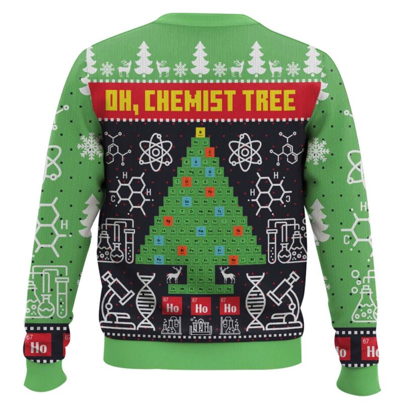 Hooktab Chemist Tree Science Ugly Christmas Sweater Hooktab Chemist Tree Science Ugly Christmas Sweater
