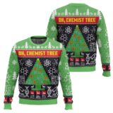 Hooktab Chemist Tree Science Ugly Christmas Sweater