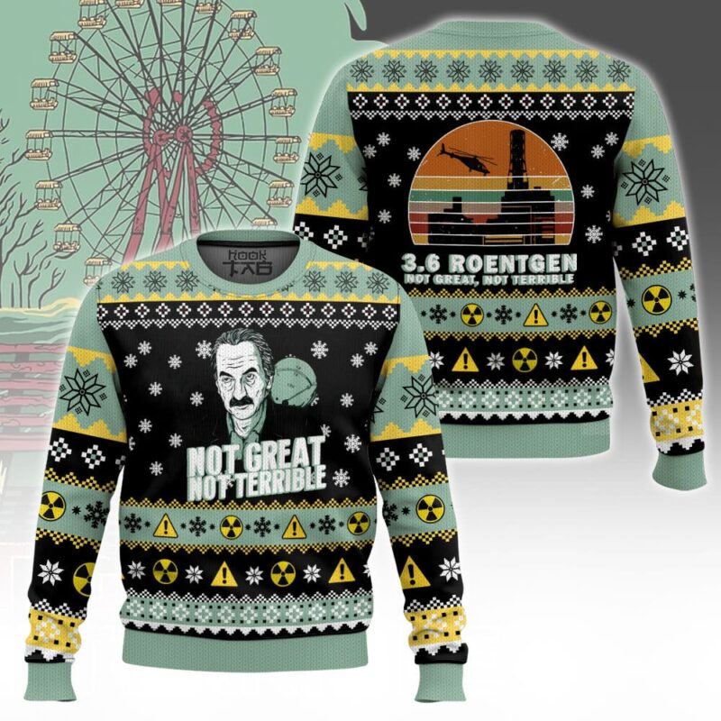 Hooktab Chernobyl Not Great, Not Terrible Ugly Christmas Sweater Hooktab Chernobyl Not Great, Not Terrible Ugly Christmas Sweater