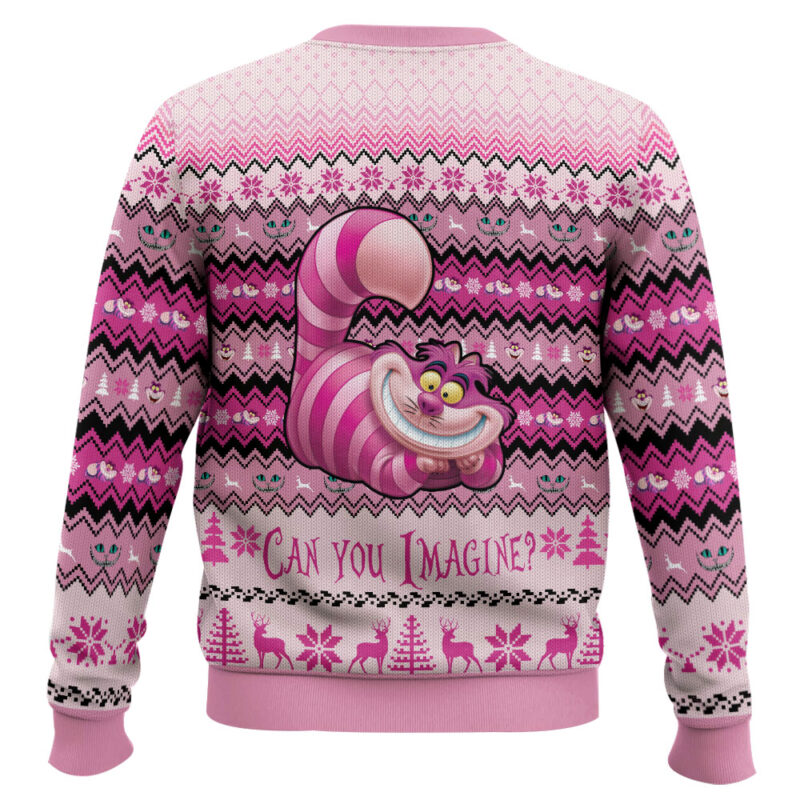 Hooktab Cheshire Cat Alice In Wonderland Ugly Christmas Sweater Hooktab Cheshire Cat Alice In Wonderland Ugly Christmas Sweater