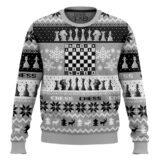 Hooktab Chess Board Games Ugly Christmas Sweater
