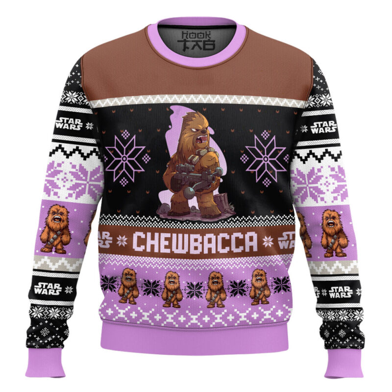 Hooktab Chewbacca Star Wars Ugly Christmas Sweater Hooktab Chewbacca Star Wars Ugly Christmas Sweater