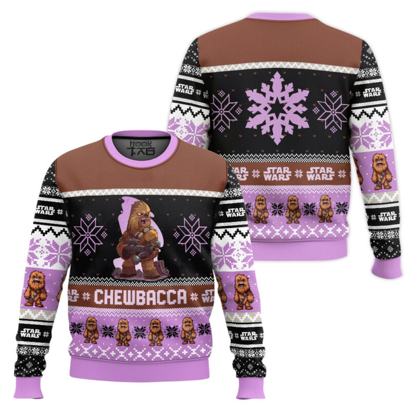 Hooktab Chewbacca Star Wars Ugly Christmas Sweater Hooktab Chewbacca Star Wars Ugly Christmas Sweater