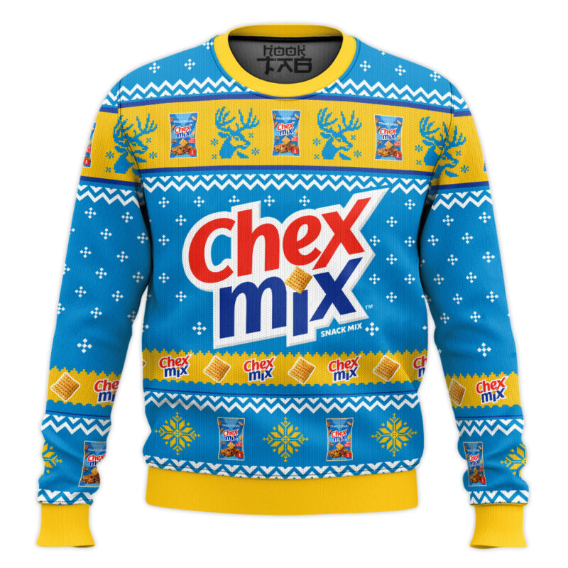 Hooktab Chex Mix Ugly Christmas Sweater
