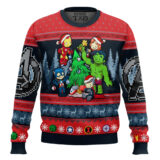 Hooktab Chibi Avengers Marvel Ugly Christmas Sweater