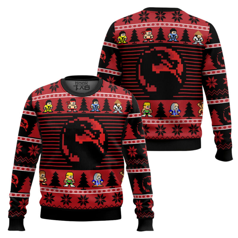 Hooktab Chibi Mortal Kombat Ugly Christmas Sweater Hooktab Chibi Mortal Kombat Ugly Christmas Sweater