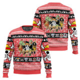 Hooktab Chibi Straw Hat Pirates One Piece Ugly Christmas Sweater