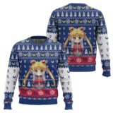 Hooktab Chibi Usagi Tsukino Sailor Moon Ugly Christmas Sweater