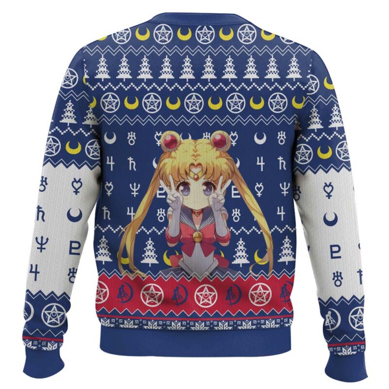 Hooktab Chibi Usagi Tsukino Sailor Moon Ugly Christmas Sweater Hooktab Chibi Usagi Tsukino Sailor Moon Ugly Christmas Sweater