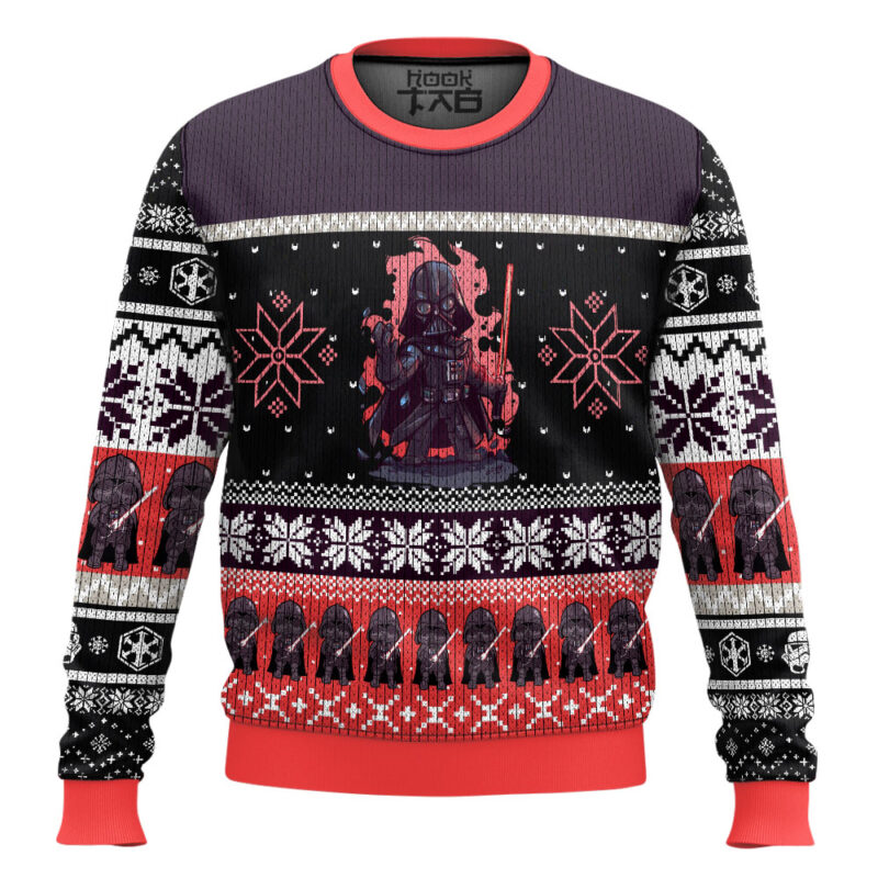 Hooktab Chibi Vader Star Wars Ugly Christmas Sweater