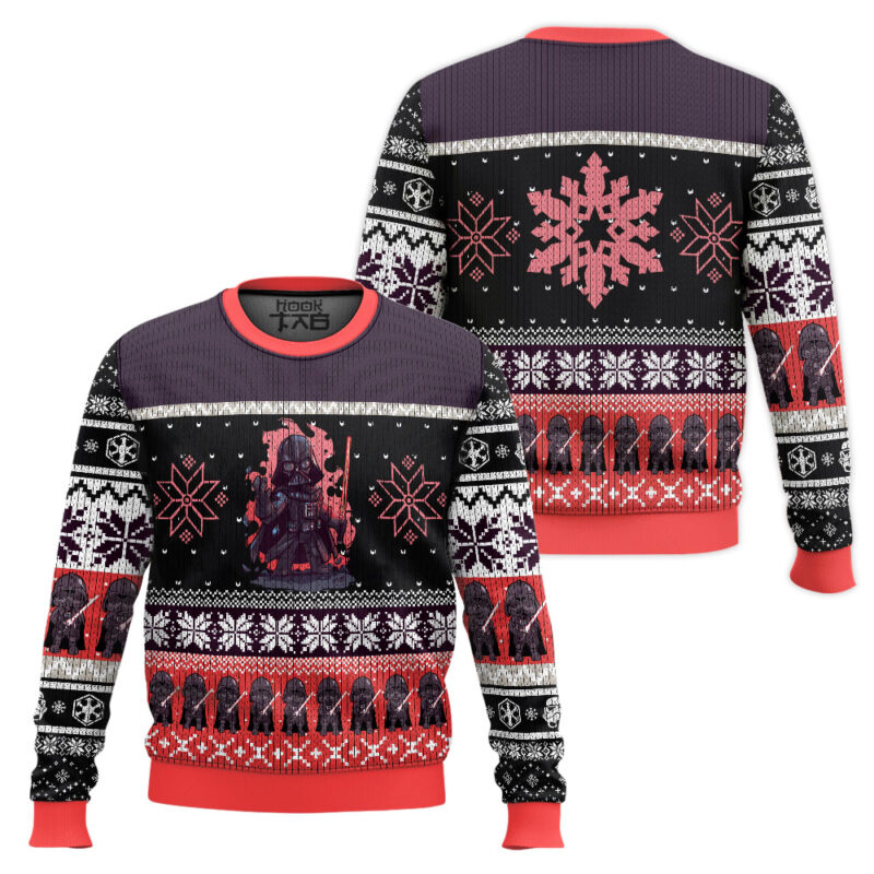 Hooktab Chibi Vader Star Wars Ugly Christmas Sweater Hooktab Chibi Vader Star Wars Ugly Christmas Sweater