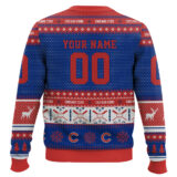 Hooktab Chicago Cubs - Custom Name And Number Ugly Sweater