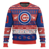 Hooktab Chicago Cubs - Custom Name And Number Ugly Sweater