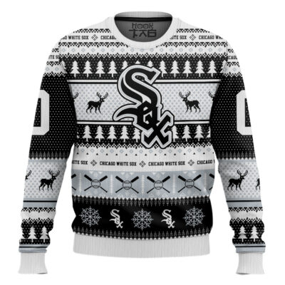 Hooktab Chicago White Sox - Custom Name And Number Ugly Sweater