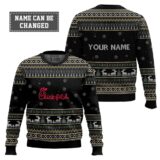 Hooktab Chick-fil-a - Custom Name Ugly Christmas Sweater