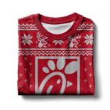 Hooktab Chick-fil-a Fast Food Ugly Christmas Sweater
