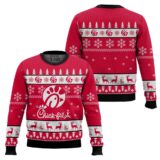 Hooktab Chick-fil-a Ugly Christmas Sweater