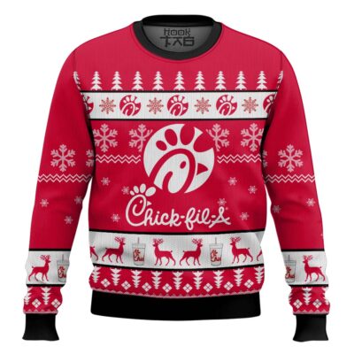 Hooktab Chick-fil-a Ugly Christmas Sweater