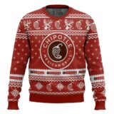 Hooktab Chipotle Mexican Grill Ugly Christmas Sweater