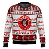 Hooktab Chipotle Mexican's Grill Ugly Christmas Sweater